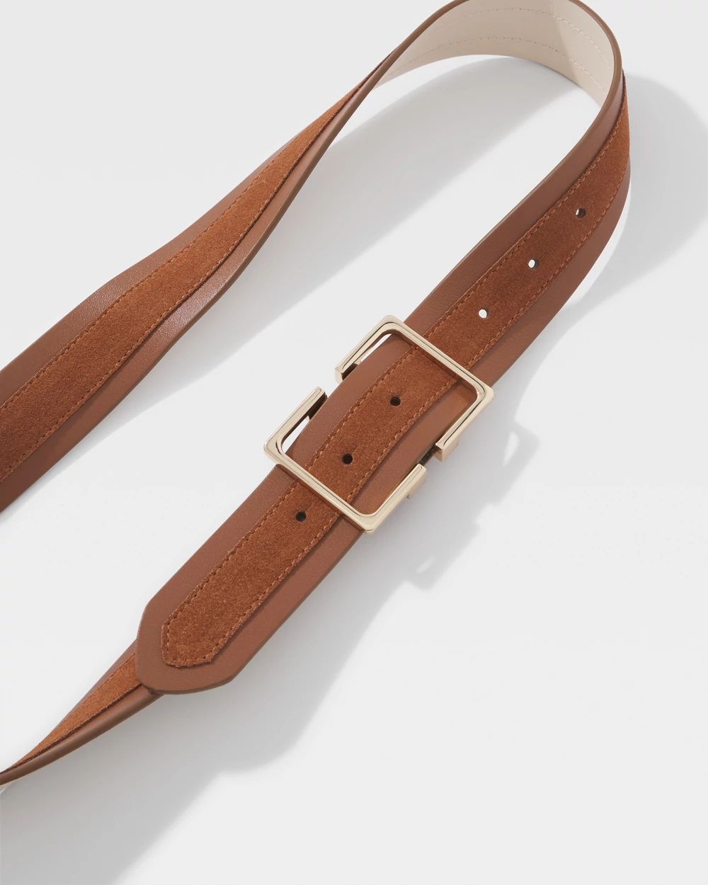 Wide Belt with Gold Buckle | White House Black Market